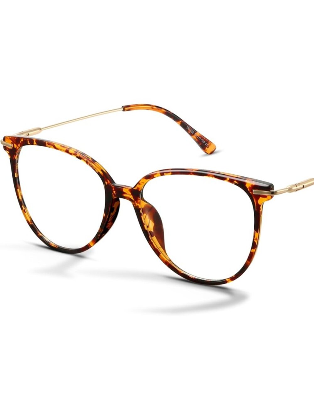 Trendy Round Blue Light Blocking Glasses with UV400 Protection & Soft Case